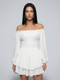 Arlena | Off-Shoulder Playsuit with Shirred Waist