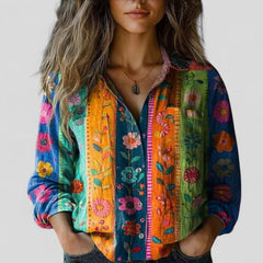 Kalina | Button-Down Floral Shirt for Women