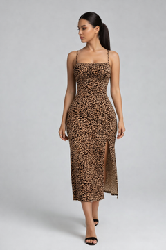 Lila | Midi Dress with Side Split