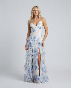 Gemma | Ruffled Floral Print Maxi Dress