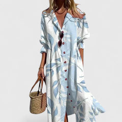 Iphigenia | Maxi Shirt Dress with Button-Down for Women