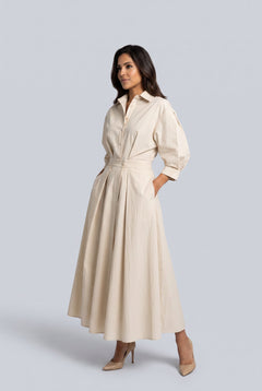 Mira | Collared Long Sleeve Maxi Dress