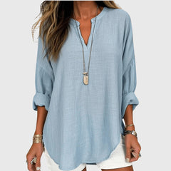 Eglantine | Tunic Shirt with V-Neck and Long Sleeves for Women
