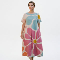 Florelle | Floral Print Plus Size Maxi Dress