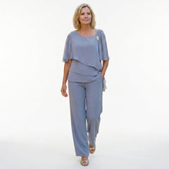 Margot | Tailored Navy Blue Pant Suit Set