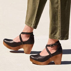 Teresa | Platform Wedge Heels with Ankle Strap for Women