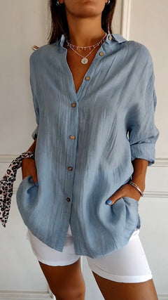 Oversized Button-Down Shirt for Women