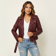 Raven | Faux Leather Biker Jacket