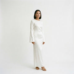 Renata | Long Sleeve Tie Waist Maxi Dress