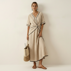 Lina | Twist-Detail Maxi Dress