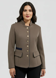 Tatum | Structured Luxe-Button Blazer