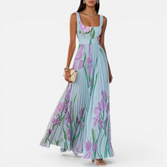 Carmen | Floral Print Wedding Guest Maxi Dress