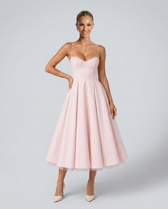 Gemma | Corset Full-Skirt Midi Dress