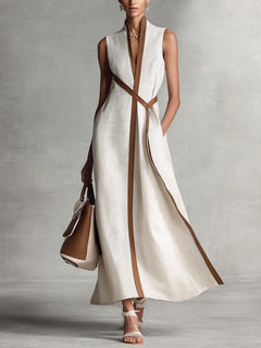 Isabella | Wrap Maxi Dress with V-Neck for Women