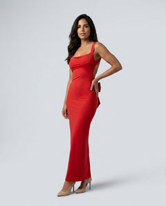 Solène | Cowl Neck Backless Maxi Dress