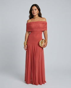 Saskia | One-Shoulder Pleated Maxi Dress