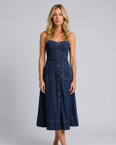 Delphine | Relaxed Denim Midi Dress