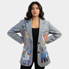 Graye | Oversized Graphic Print Blazer