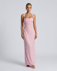 Paige | Sequin Tie-Up Sleeveless Maxi Dress