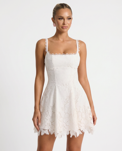 Betty | Lace Mini Dress with Flared Skirt