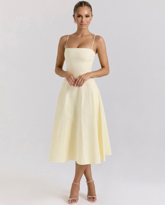 Merle | A-Line Midi Sundress with Thin Straps