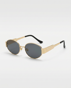 Tonia | Oval Sunglasses with Gold Frame