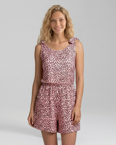 Faye | Printed Playsuit with Shoulder Tie Straps