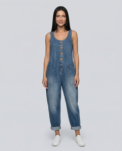 Abigail | Denim Jumpsuit with Button Front