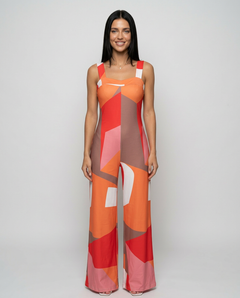 Rowena | Printed Wide-Leg Jumpsuit with Side Pockets