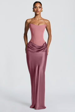 Lena | Satin-Look Tie-Up Maxi Dress
