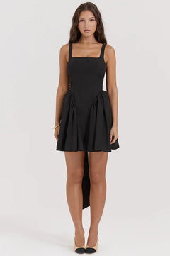 Brandy | Mini Dress with Open Back and Bow Detail