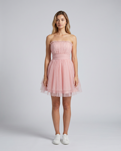Nichole | Mini Dress with Strapless Tulle Skirt