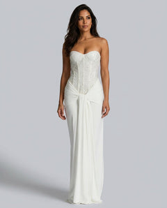 Ada | Sequin Off-Shoulder Sweetheart Maxi Dress