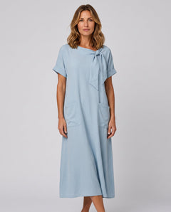 Sabine | Tie Neck Relaxed Maxi Dress