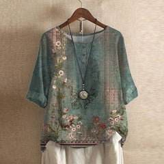 Sira | Floral Print Blouse with Oversized Fit for Women