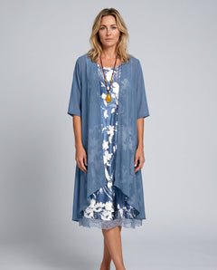 Orla | Layered Open Front Midi Dress