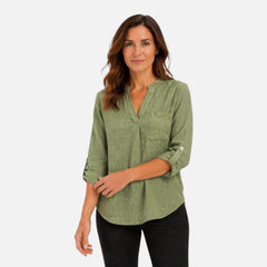 Ellie | V-Neck Long Sleeve Top