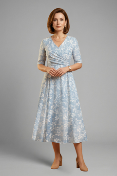 Juliette | V-Neck Side Pocket Midi Dress