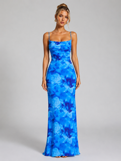 Bianca | Floral Ruched Bodycon Maxi Dress