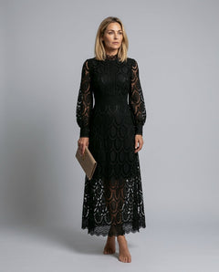 Lacelle | Lace-Trim Summer Maxi Dress