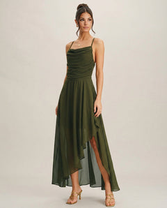 Yara | Spaghetti Strap A-Line Slip Maxi Dress