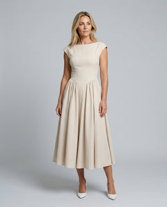 Celeste | Full-Skirt Midi Dress