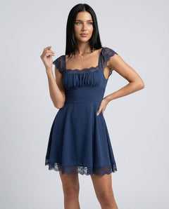 Elin | Lace-Up Mini Dress