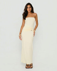 Soleil | Strapless Ruched Maxi Dress