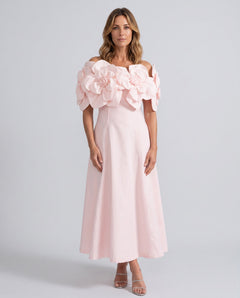 Margot | Off-Shoulder Floral Midi Dress