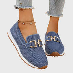 Agusta | Woven Loafers with Metal Hardware for Women
