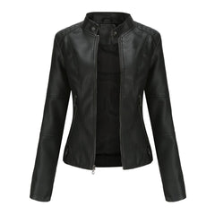 Ilana | Leather Zip-Up Jacket for Women