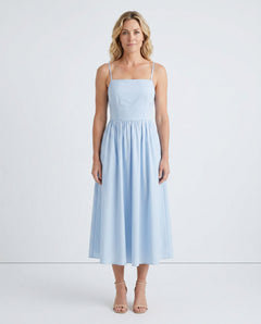 Noor | Spaghetti Strap Lace-Up Midi Dress