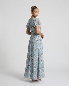 Ruby | Floral Print Chiffon-Look Maxi Dress