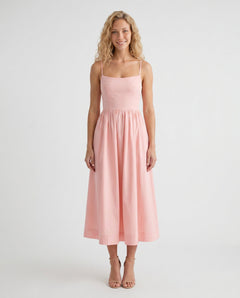 Layla | Spaghetti Strap Low Back Midi Dress